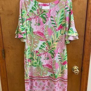 Cappagallo dress. Size medium. Length at knee. Printed fabric. Exc. cond.